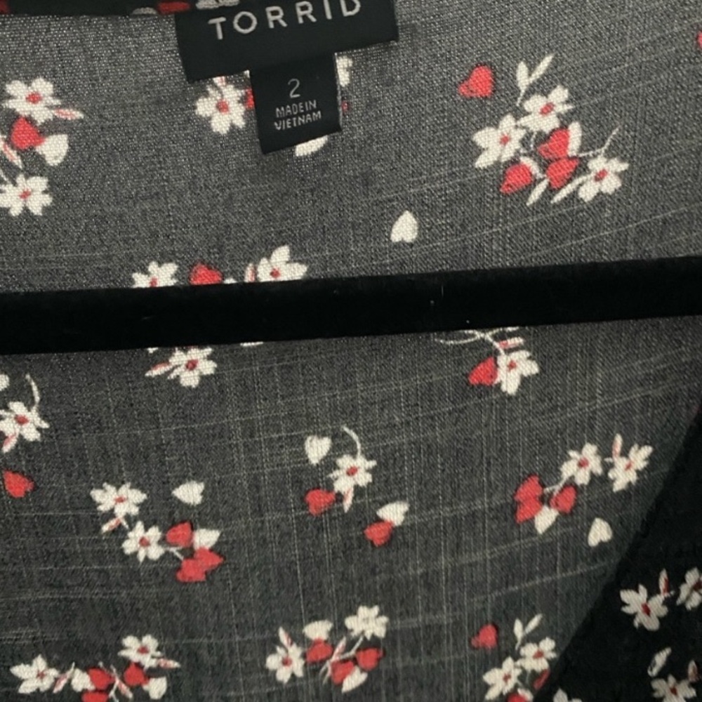 Torrid Black Romper with Floral Accents - Picture 9 of 12